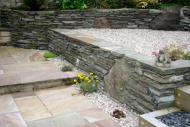 Edinburgh gardeners - another view of stone dyke walling.